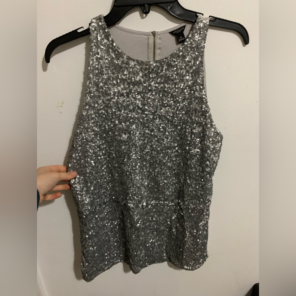 Ann Taylor Sequined Sleevless Top- Size M